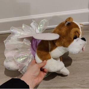 Build aBear Bulldog Puppy Dog Plush! 15" Stuffed Plush Toy In Fairy Outfit Retro
